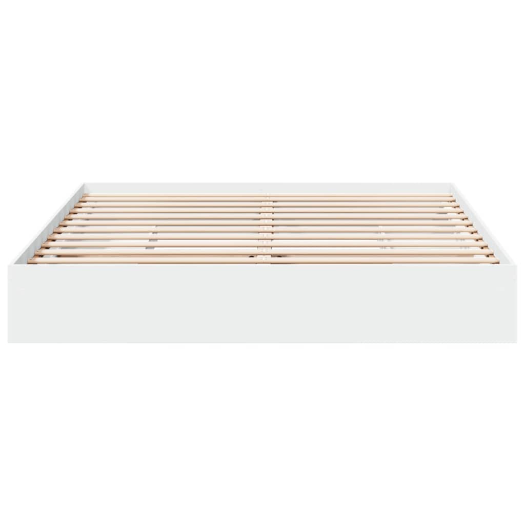 vidaXL Giroletto con Cassetti Bianco 200x200 cm in Legno Multistrato