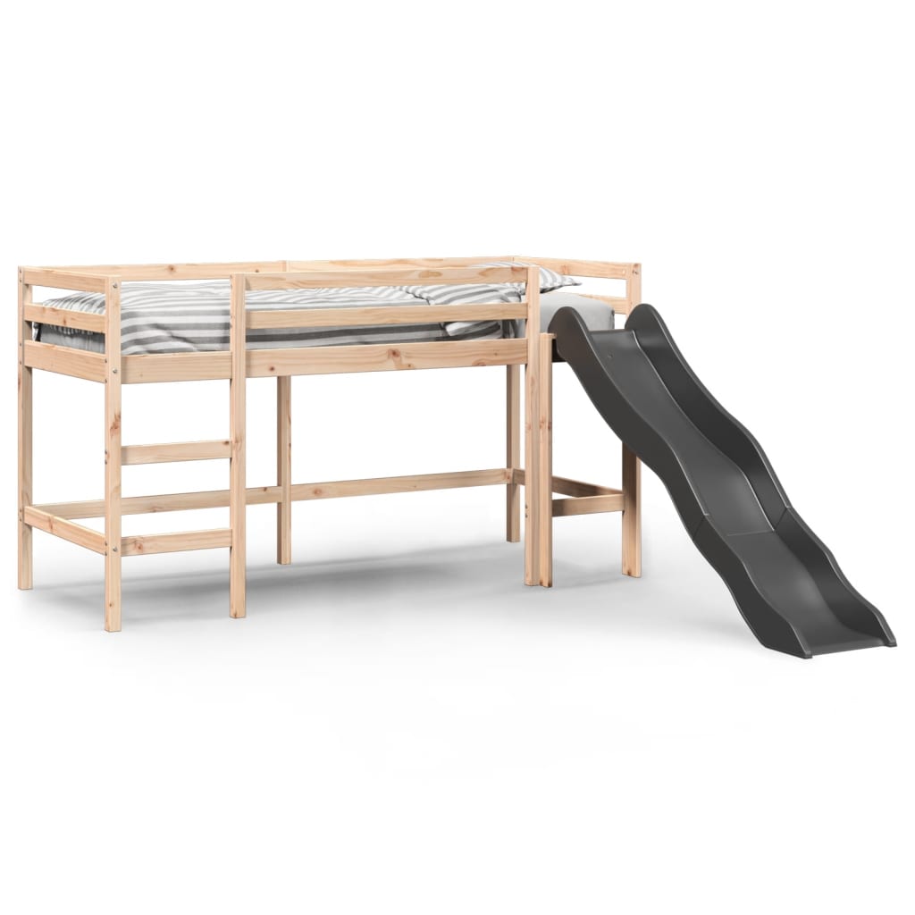 vidaXL Letto a Soppalco senza Materasso Bambini 80x200cm Massello Pino