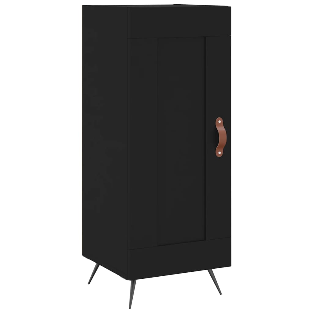 vidaXL Credenza Nero 34,5x34x90 cm in Legno Multistrato