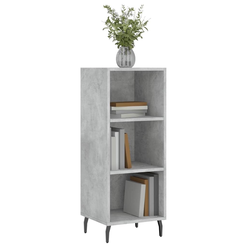 vidaXL Credenza Grigio Cemento 34,5x32,5x90 cm in Legno Multistrato