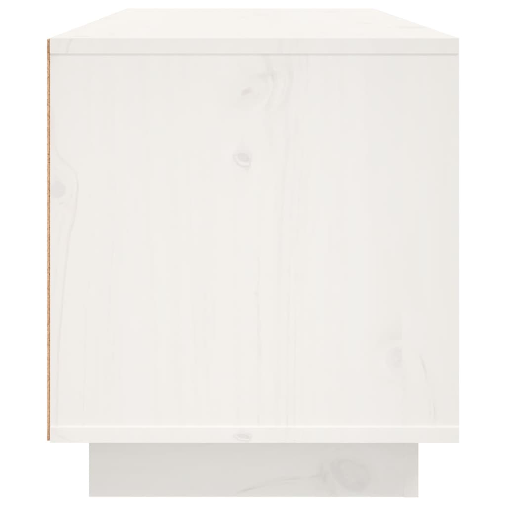 vidaXL Mobile Porta TV Bianco 80x35x40,5 cm in Legno Massello di Pino