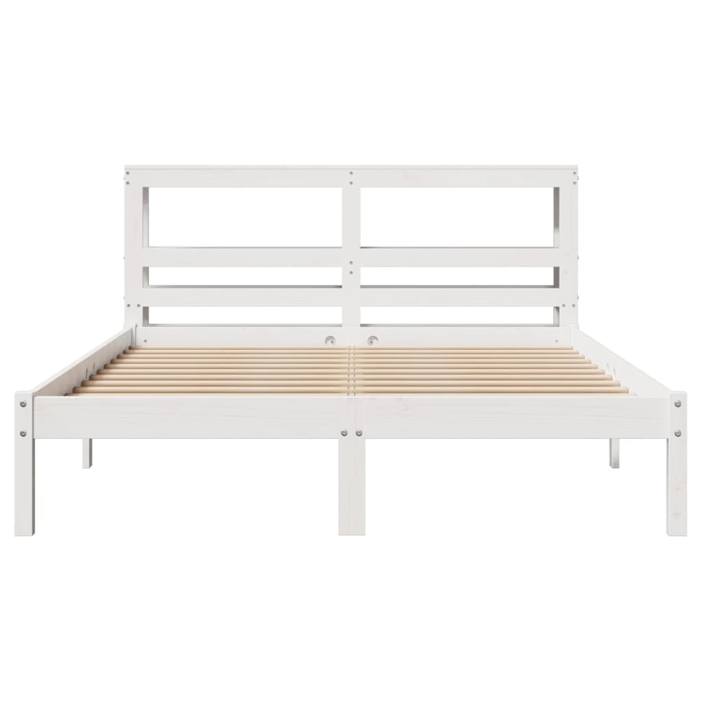 vidaXL Letto senza Materasso Bianco 120x190 cm Legno Massello di Pino