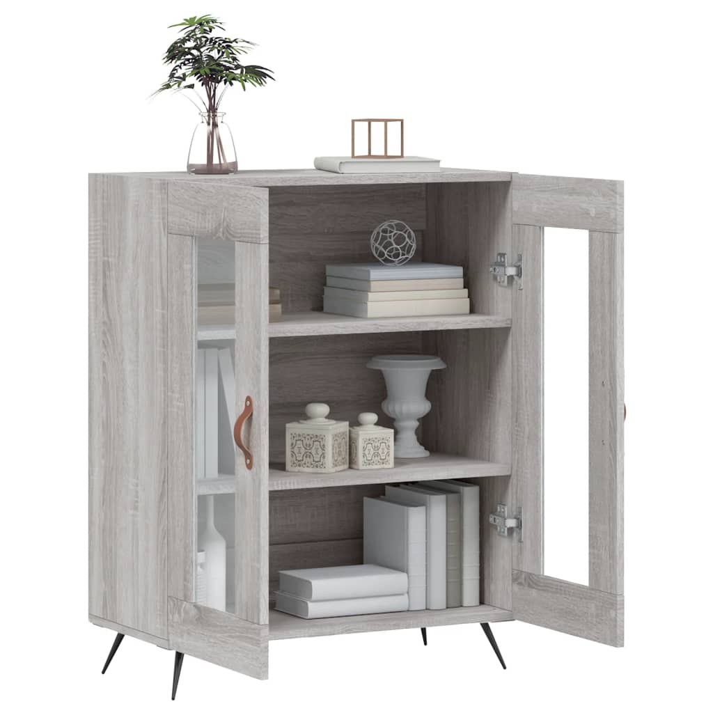 vidaXL Credenza Grigio Sonoma 69,5x34x90 cm in Legno Multistrato