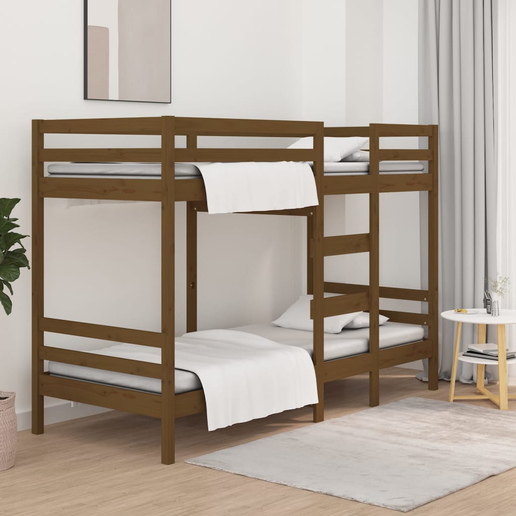 vidaXL Letto a Castello senza Materasso Ambra 80x200cm Massello Pino