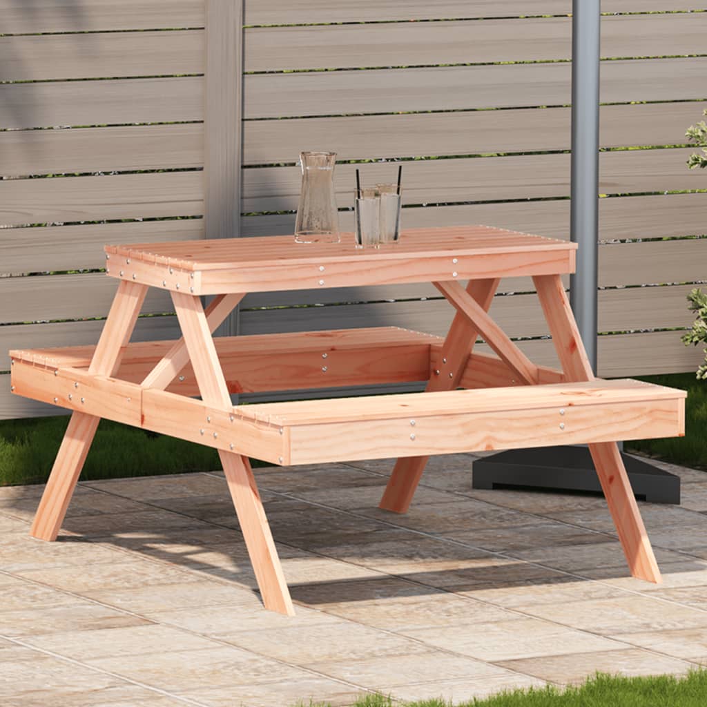 vidaXL Tavolo da Picnic 105x134x75 cm in Legno Massello di Douglas