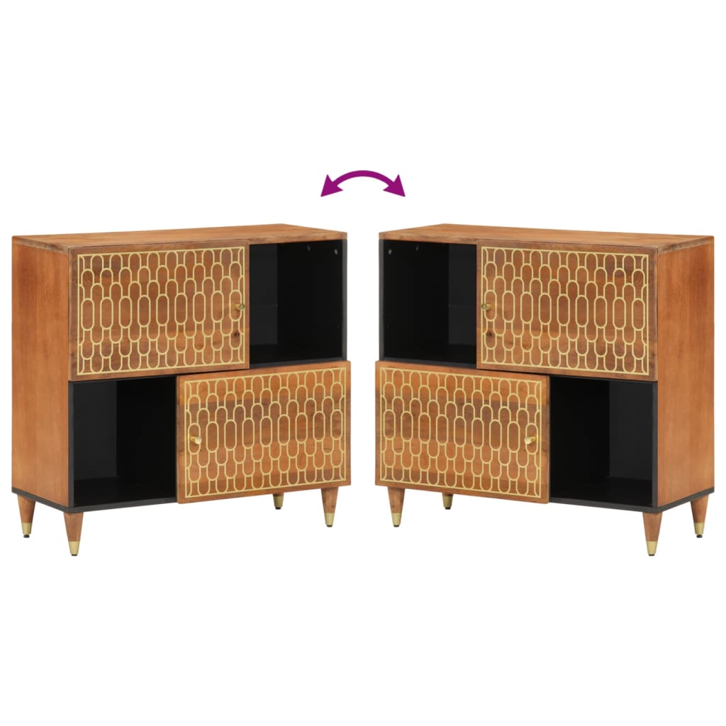 vidaXL Credenza 80x33x75 cm in Legno Massello di Mango