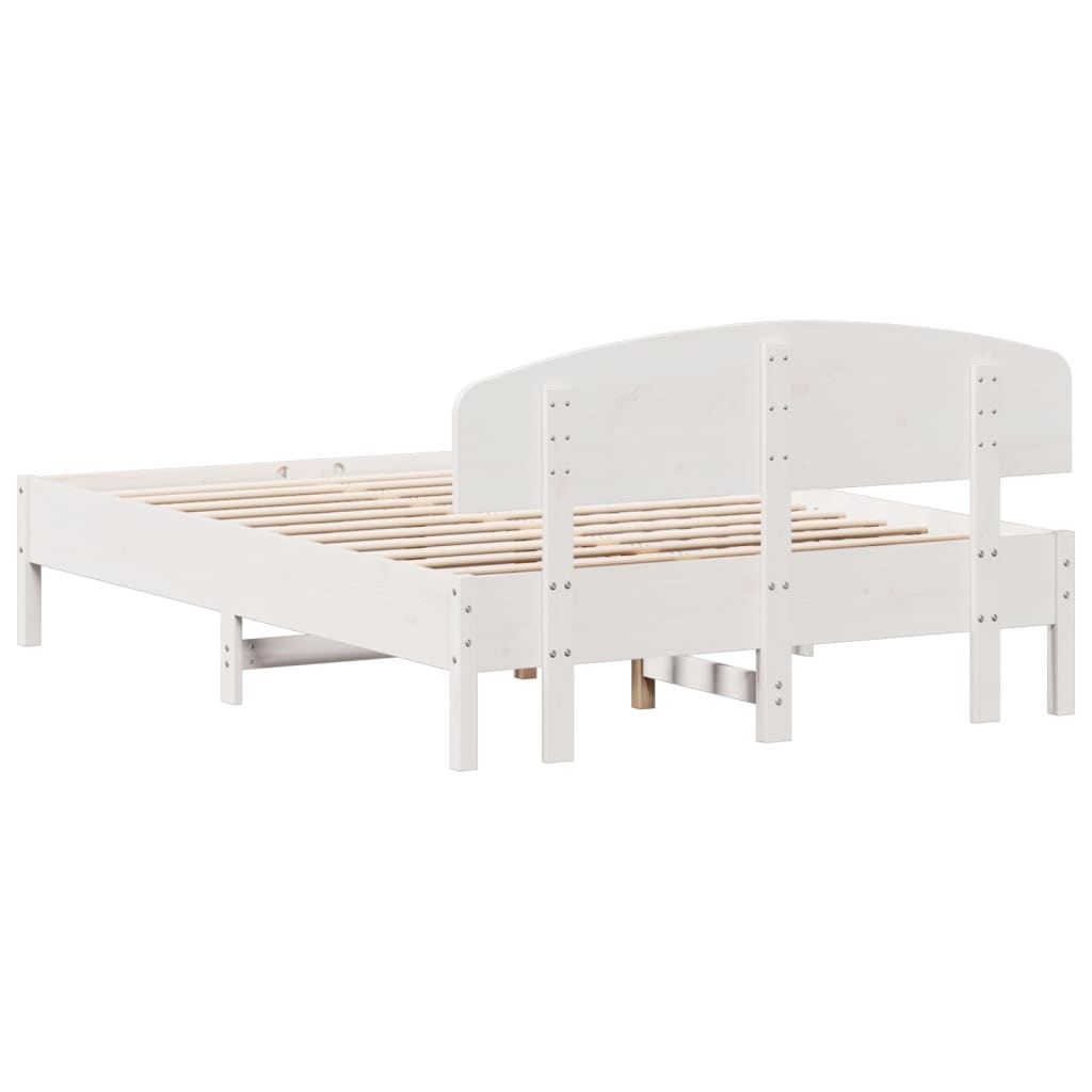 vidaXL Letto senza Materasso Bianco 120x190 cm Legno Massello di Pino