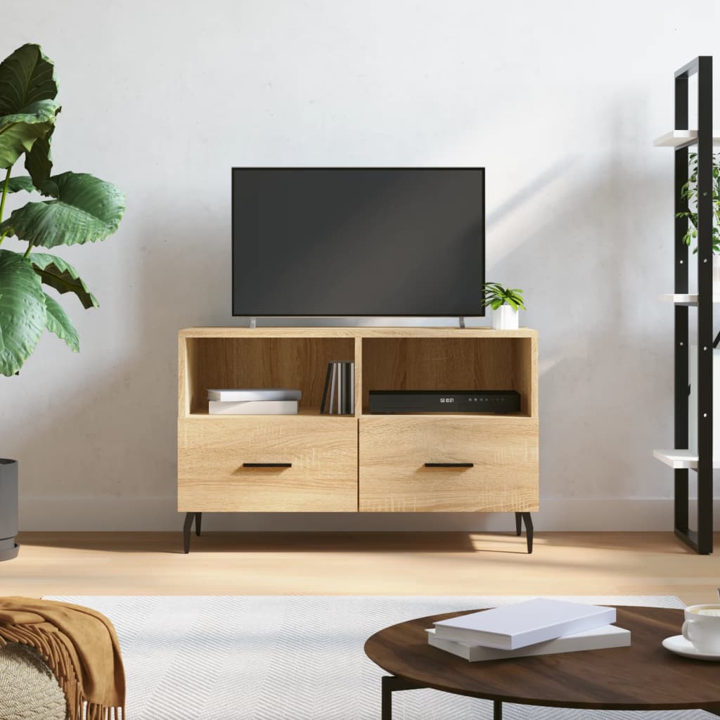 vidaXL Mobile per TV Rovere Sonoma 80x36x50 cm Legno Multistrato