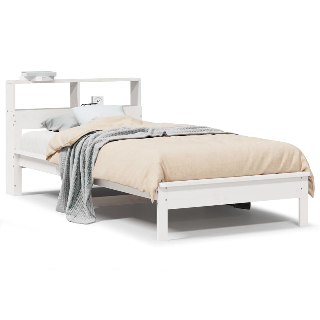 vidaXL Letto con Libreria senza Materasso 75x190 cm in Legno Pino