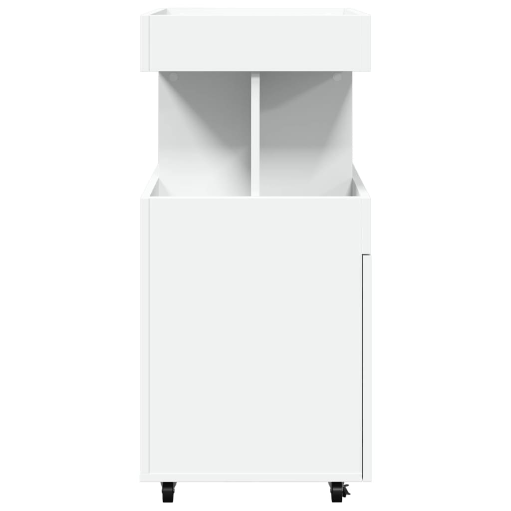 vidaXL Carrello Bar Bianco 50x41x89 cm in Legno Multistrato