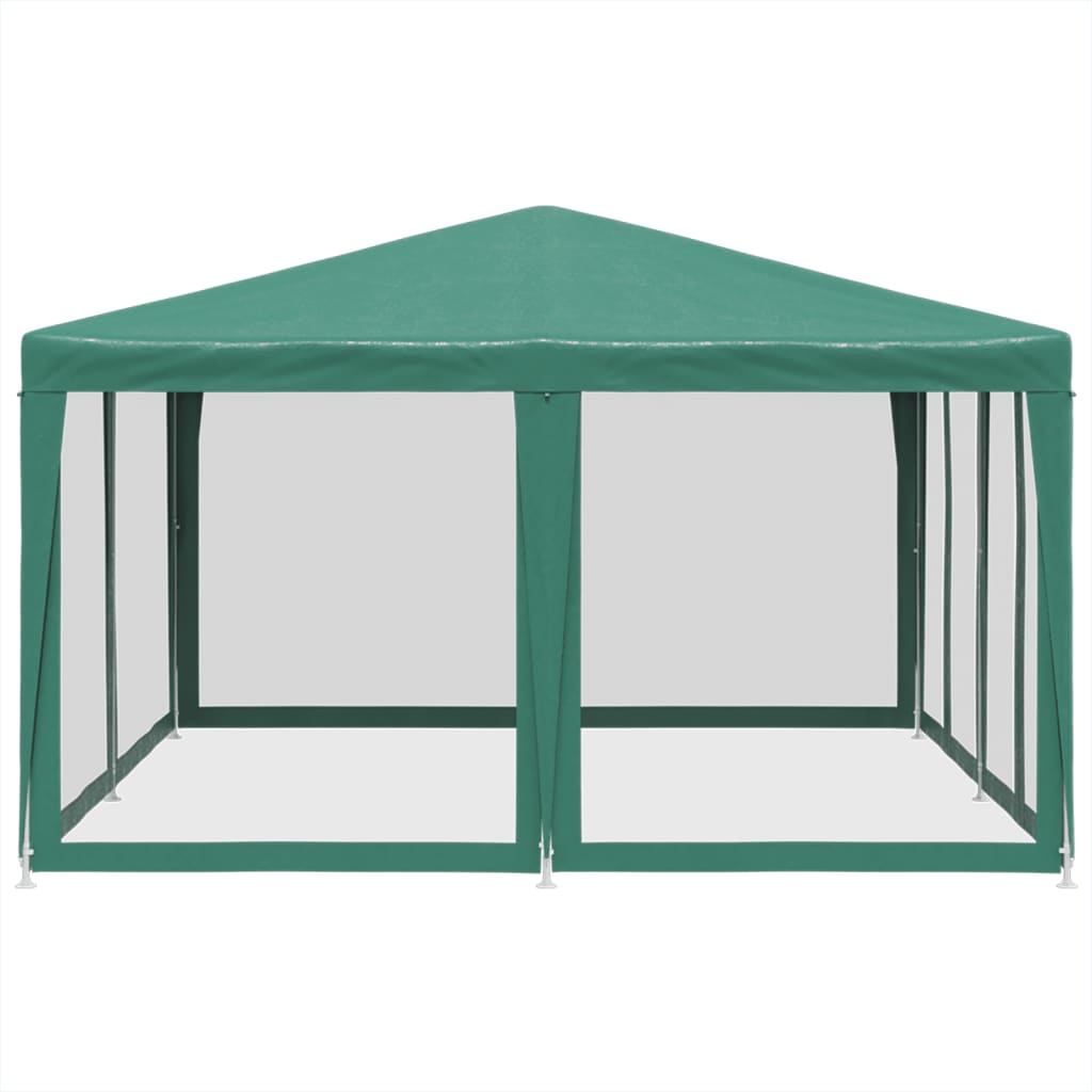 vidaXL Tenda per Feste con 8 Pareti Laterali in Rete Verde 4x4 m HDPE