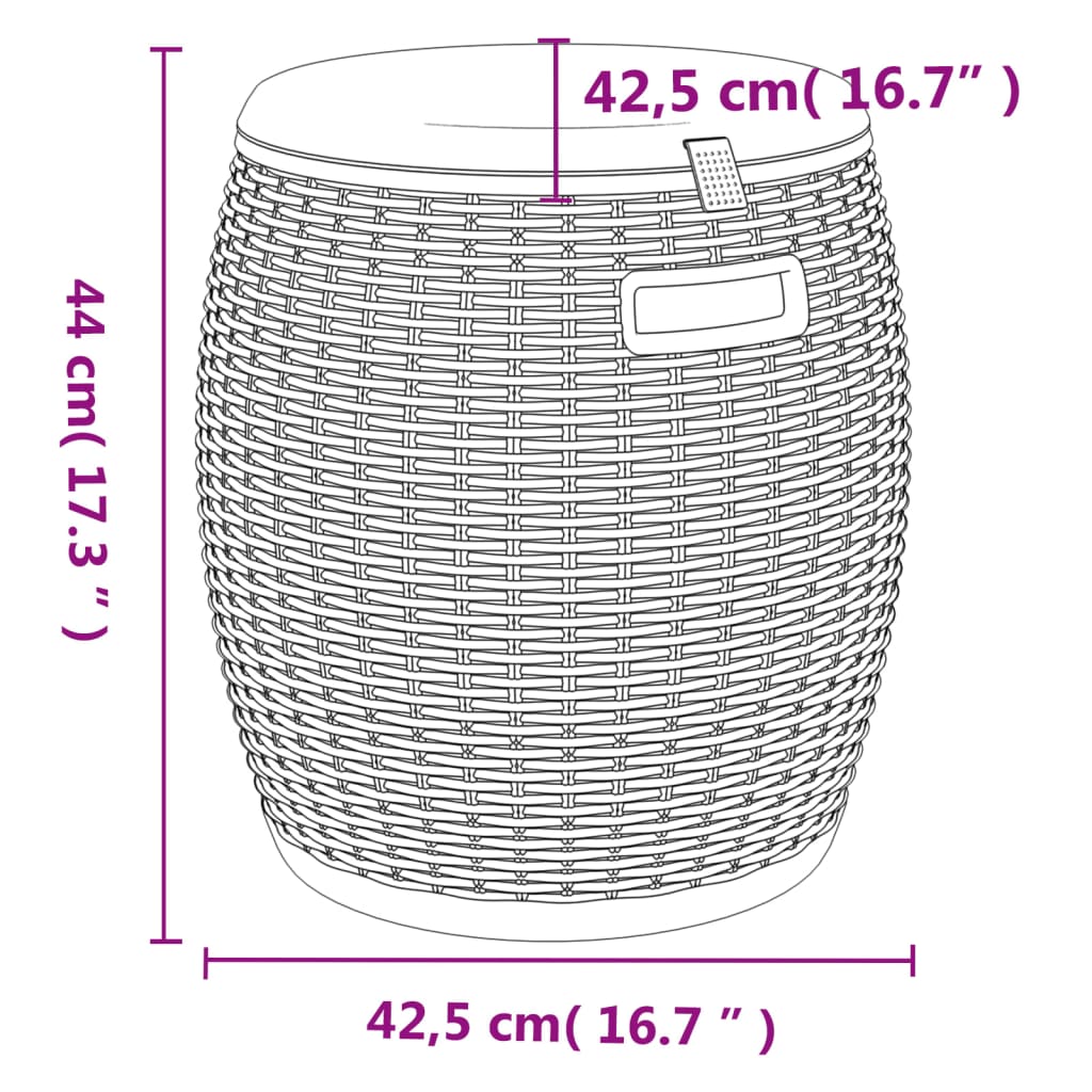 vidaXL Contenitore da Giardino 4 in 1 Polipropilene Marrone Chiaro