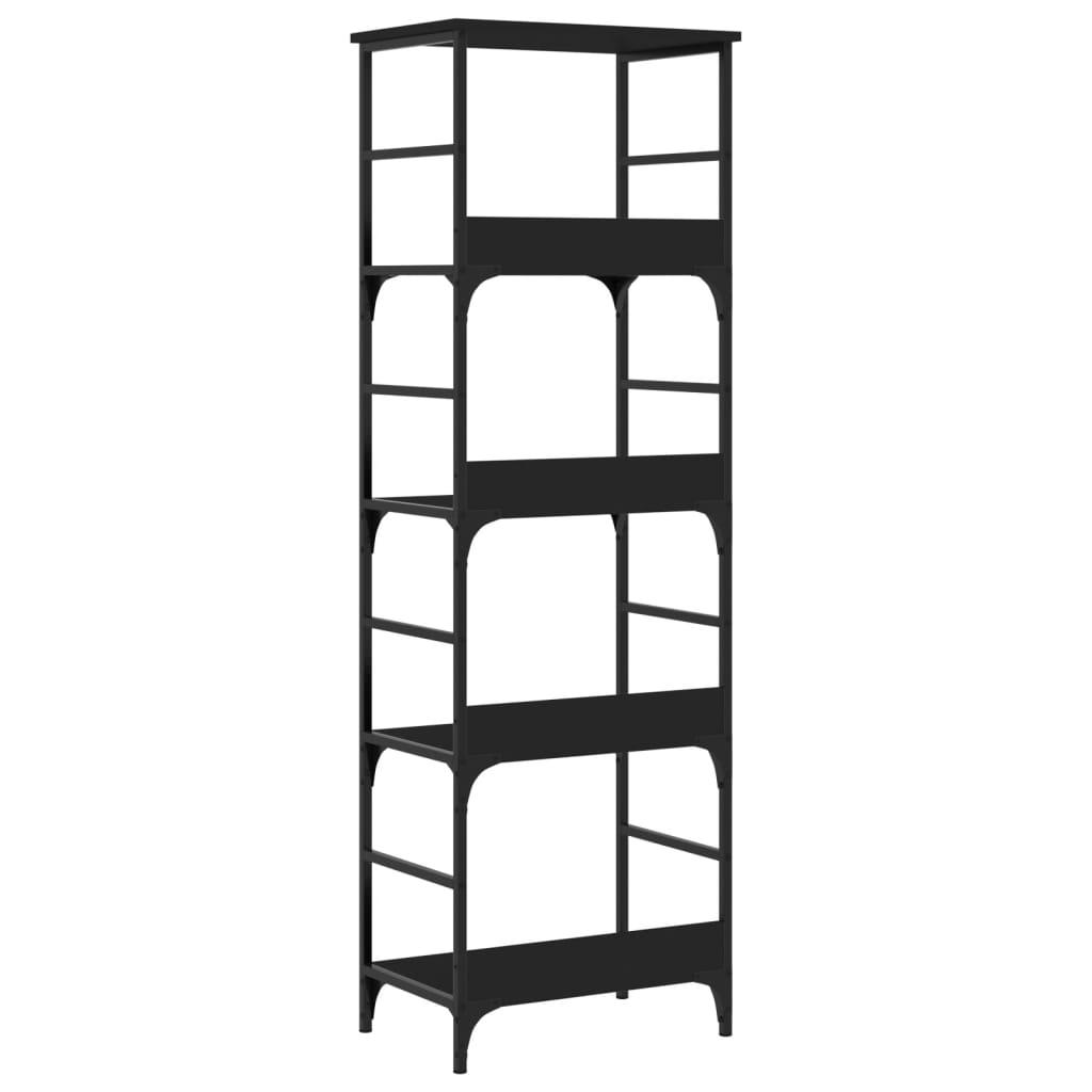 vidaXL Libreria Nera 50x33x153 cm in Legno Multistrato