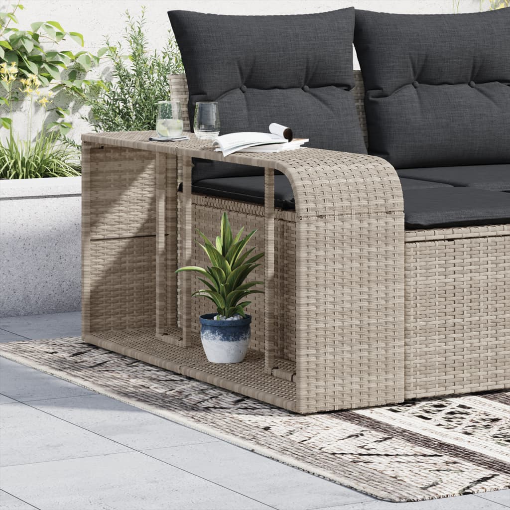 vidaXL Scaffali Portaoggetti 2 pz Grigio Chiaro in Polyrattan