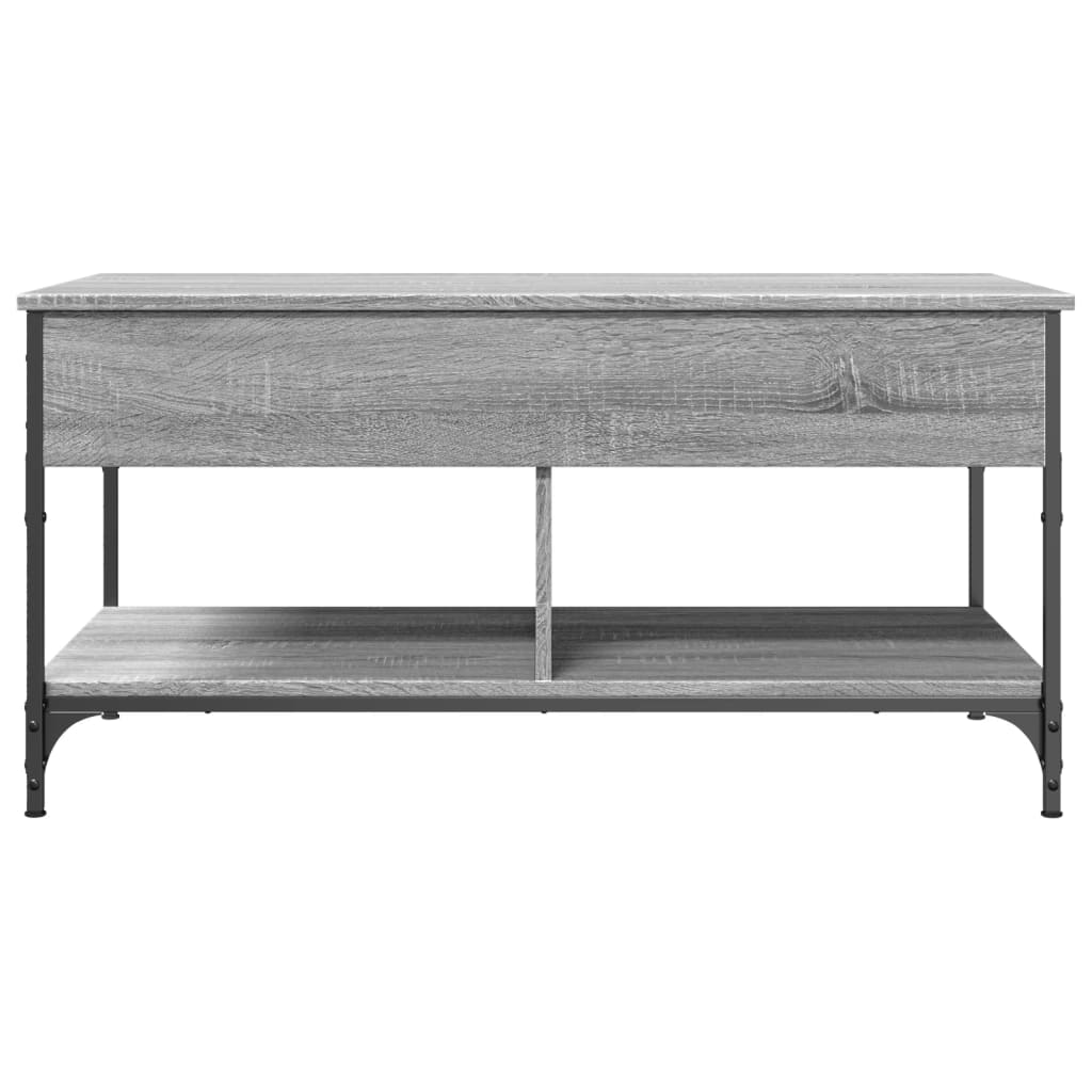 vidaXL Tavolino Salotto Grigio Sonoma 100x50x50 cm Multistrato Metallo