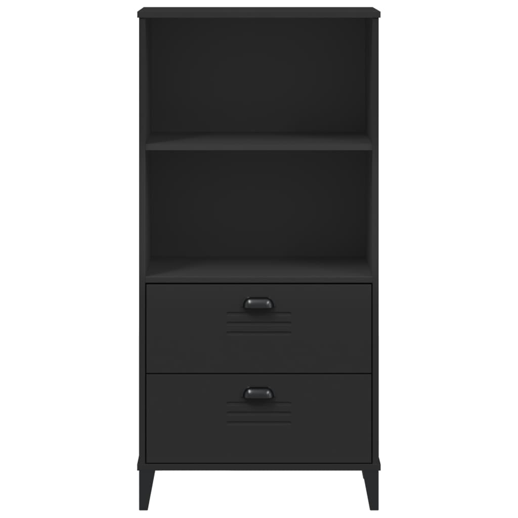 vidaXL Libreria VIKEN Nera 60x35x123 cm in Legno Multistrato