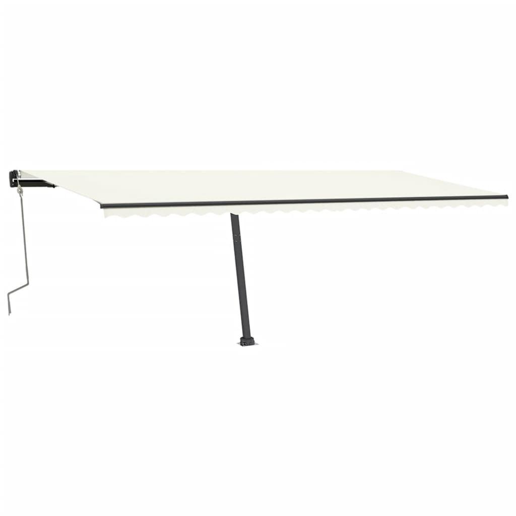 vidaXL Tenda da Sole Retrattile Manuale con LED 600x350 cm Crema