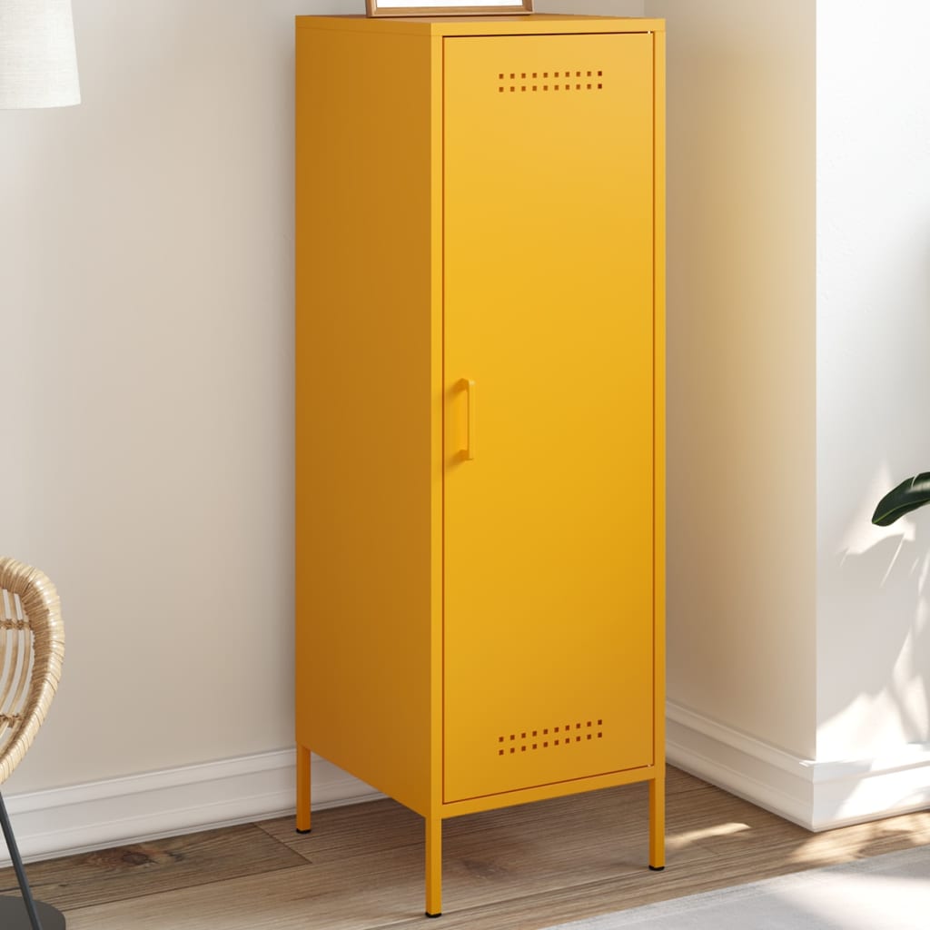 vidaXL Credenza Giallo Senape 36x39x113 cm in Acciaio