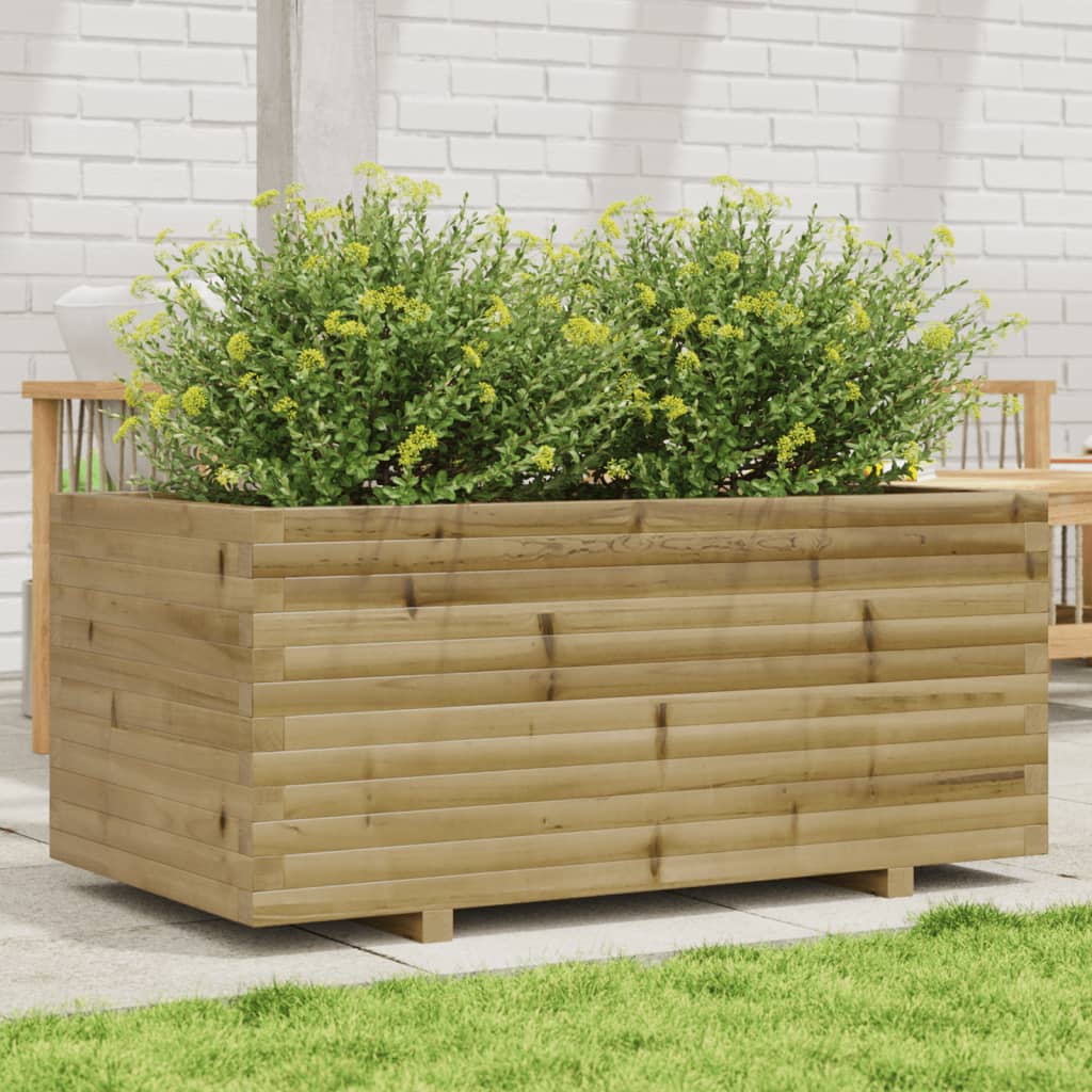 vidaXL Fioriera da Giardino 110x60x49,5 cm in Legno di Pino Impregnato