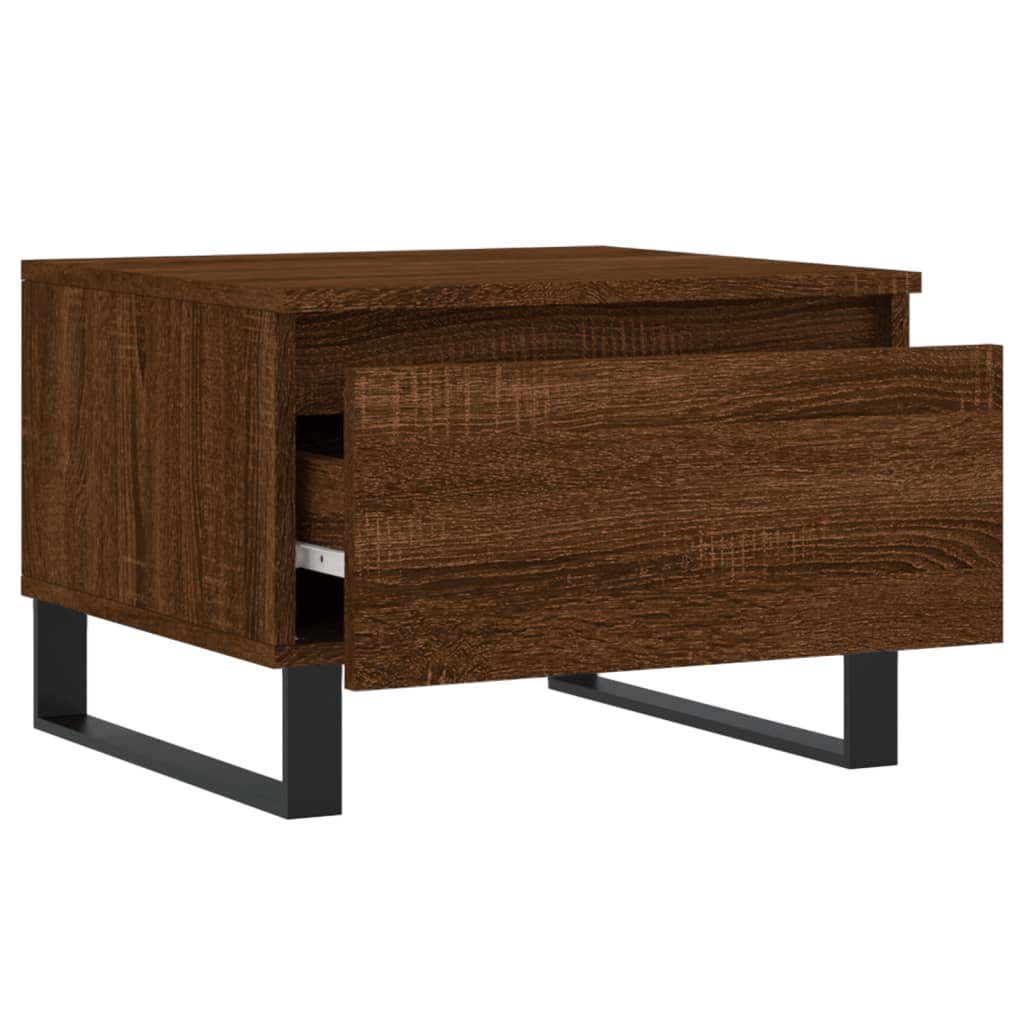 vidaXL Tavolino da Salotto Rovere Marrone 50x46x35cm Legno Multistrato