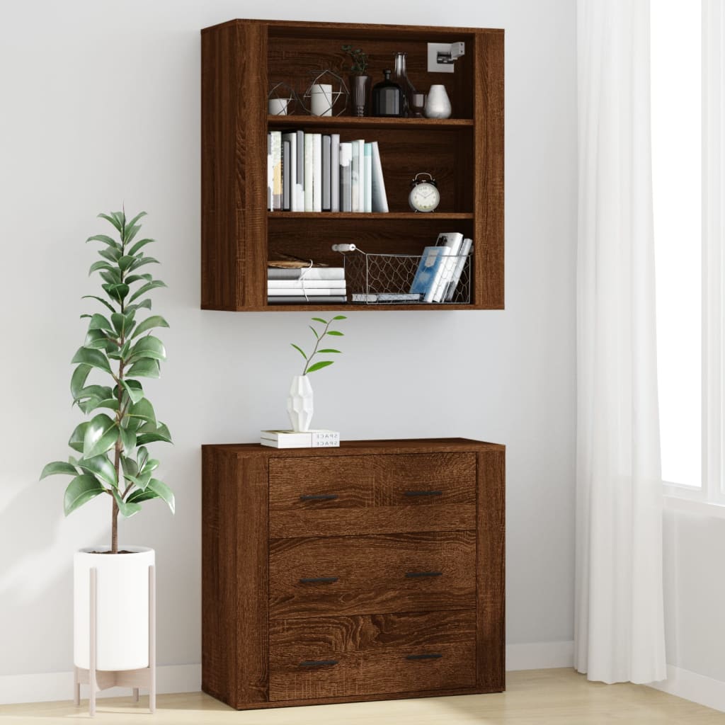 vidaXL Credenza Rovere Marrone in Legno Multistrato