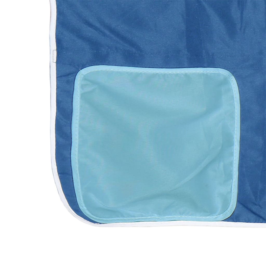 vidaXL Letto a Soppalco con Torre Bambini Blu 90x200cm Massello Pino