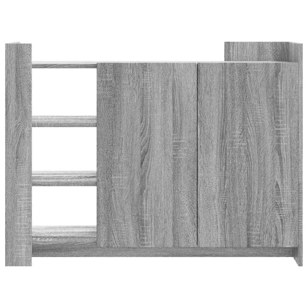 vidaXL Credenza Grigio Sonoma 100x35x75 cm in Legno Multistrato