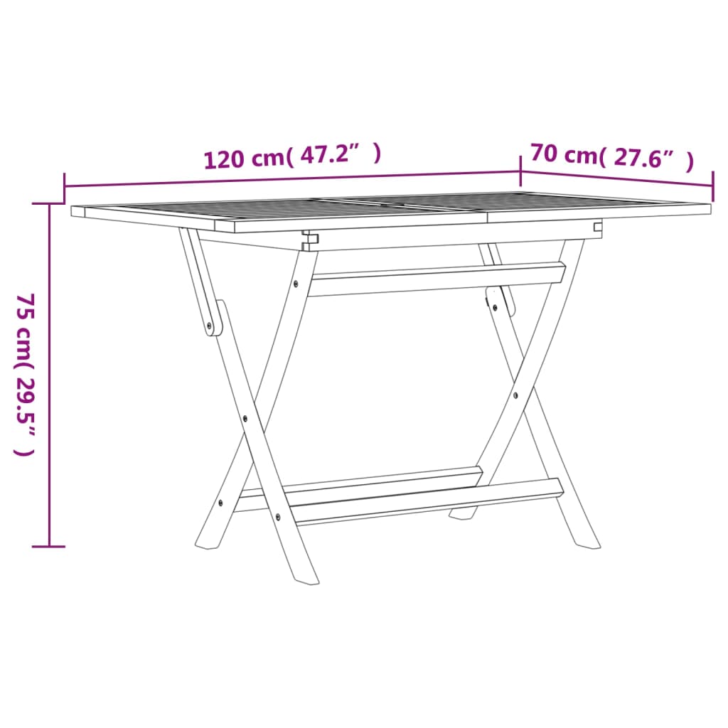 vidaXL Set da Pranzo per Giardino 5 pz in Legno Massello di Teak