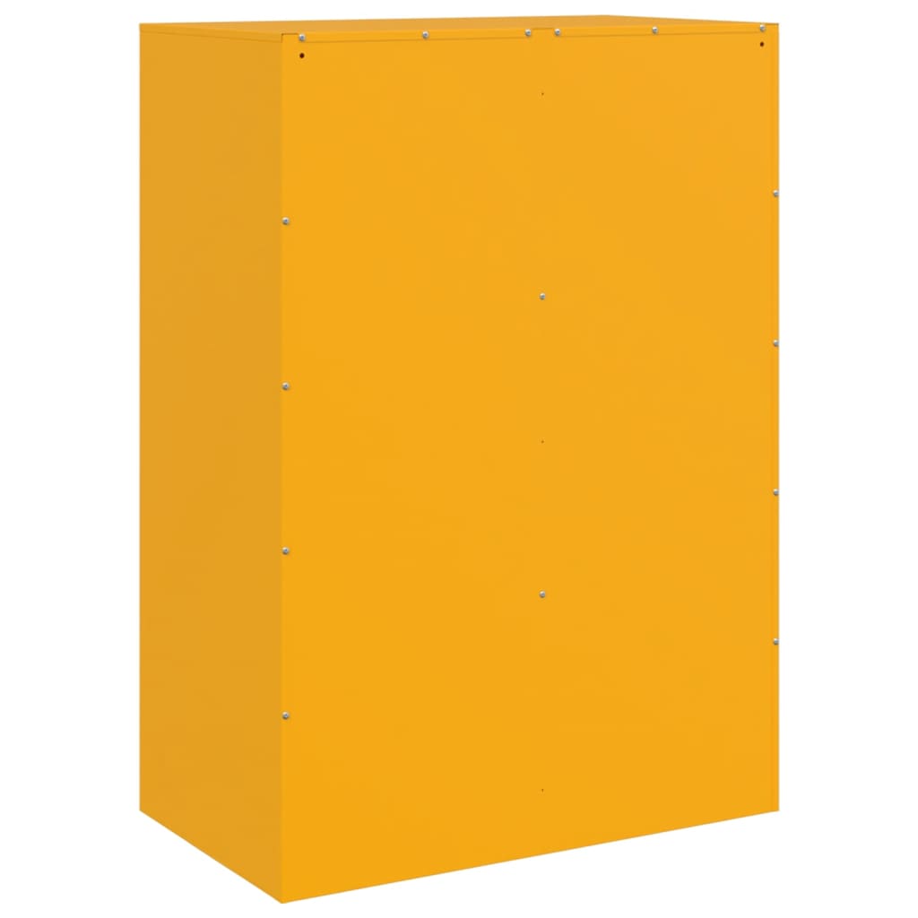 vidaXL Credenza Giallo Senape 67x39x95 cm in Acciaio