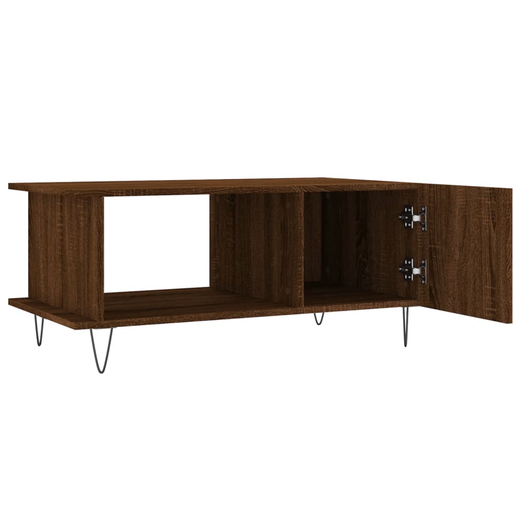 vidaXL Tavolino da Salotto Rovere Marrone 90x50x40cm Legno Multistrato