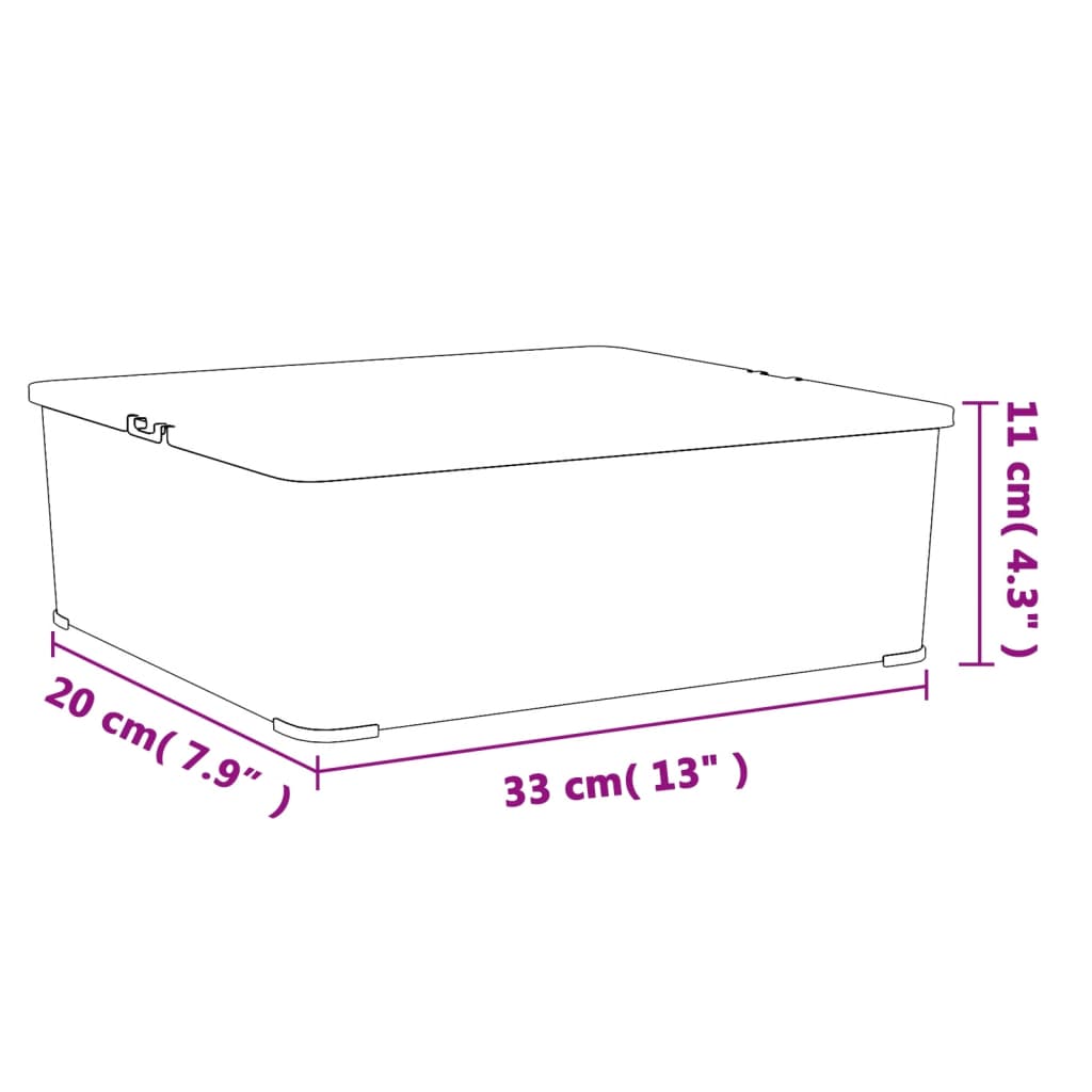 vidaXL Contenitori in Plastica 6 pz 5 L Impilabili