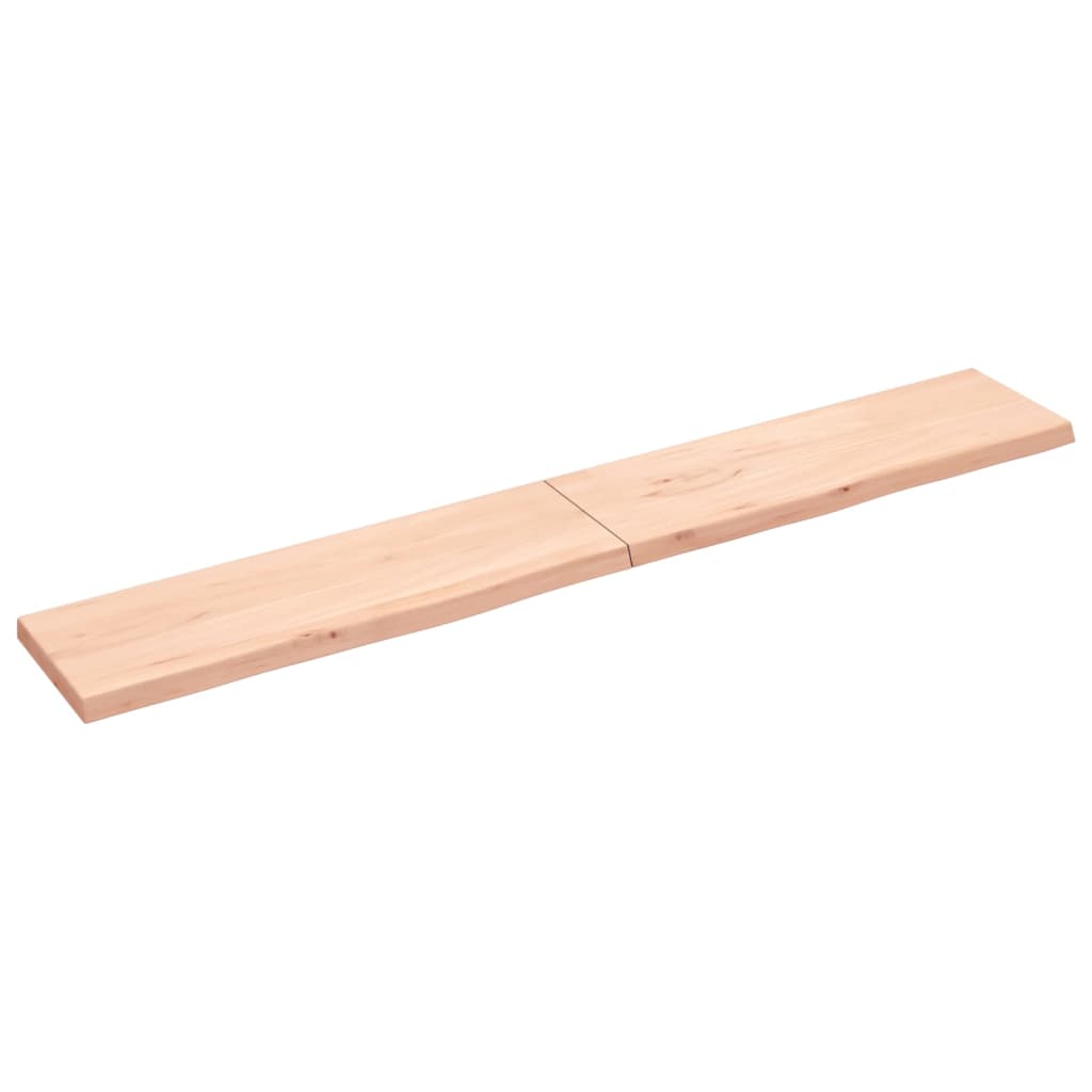 vidaXL Piano Bagno 200x30x(2-4) cm in Legno Massello Non Trattato