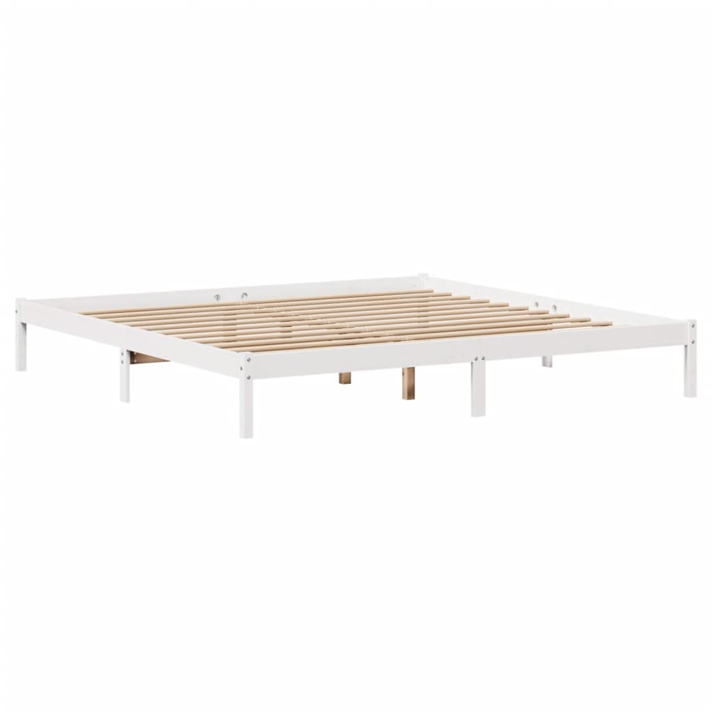 vidaXL Letto senza Materasso Bianco 180x200 cm Legno Massello di Pino