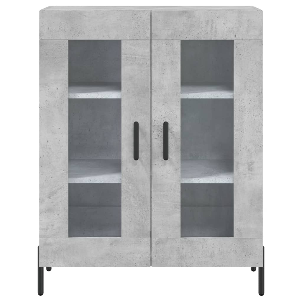 vidaXL Credenza Grigio Cemento 69,5x34x180 cm in Legno Multistrato