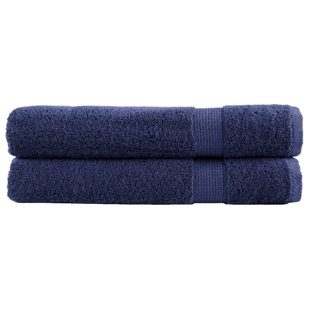 vidaXL Asciugamani per Sauna SOLUND 2 pz Blu Navy 80x200cm 600gsm