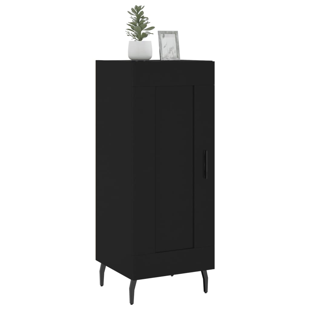 vidaXL Credenza Nero 34,5x34x90 cm in Legno Multistrato