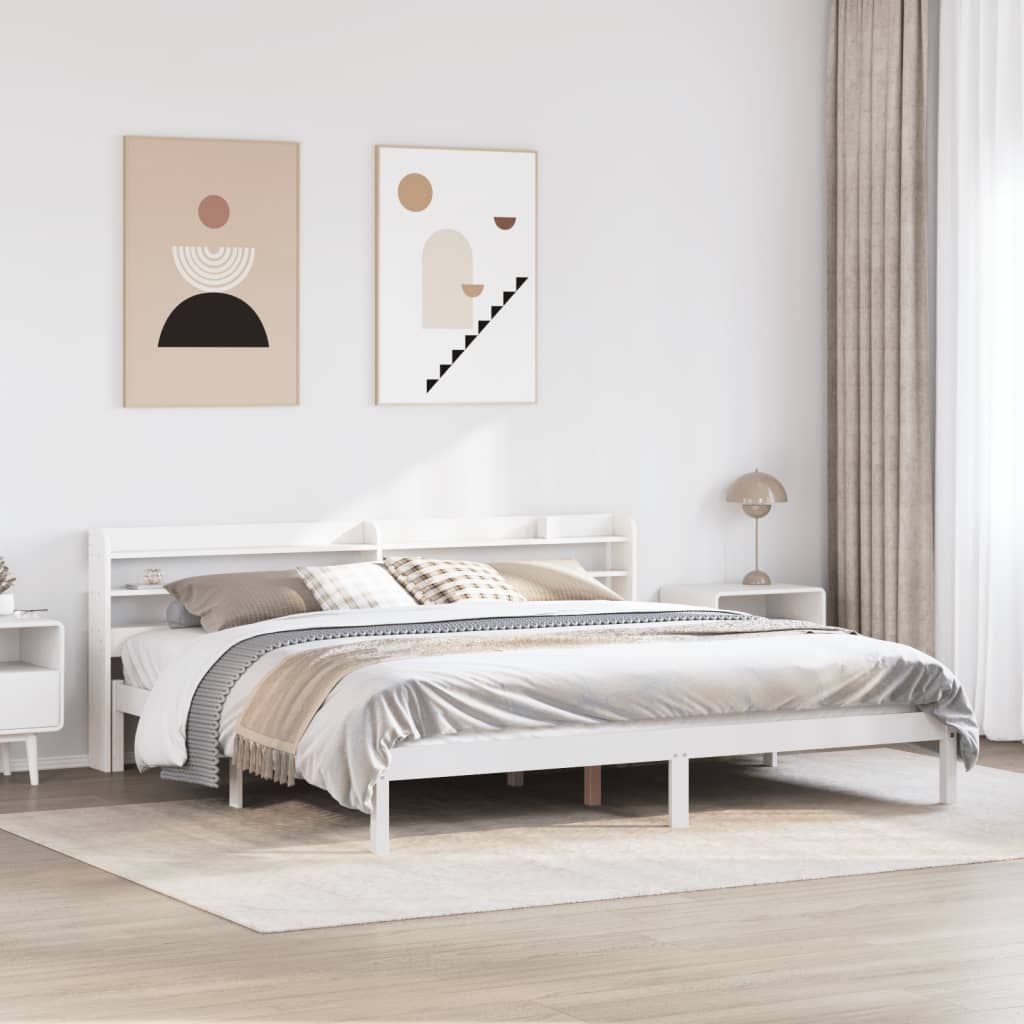 vidaXL Letto senza Materasso Bianco 180x200 cm Legno Massello di Pino