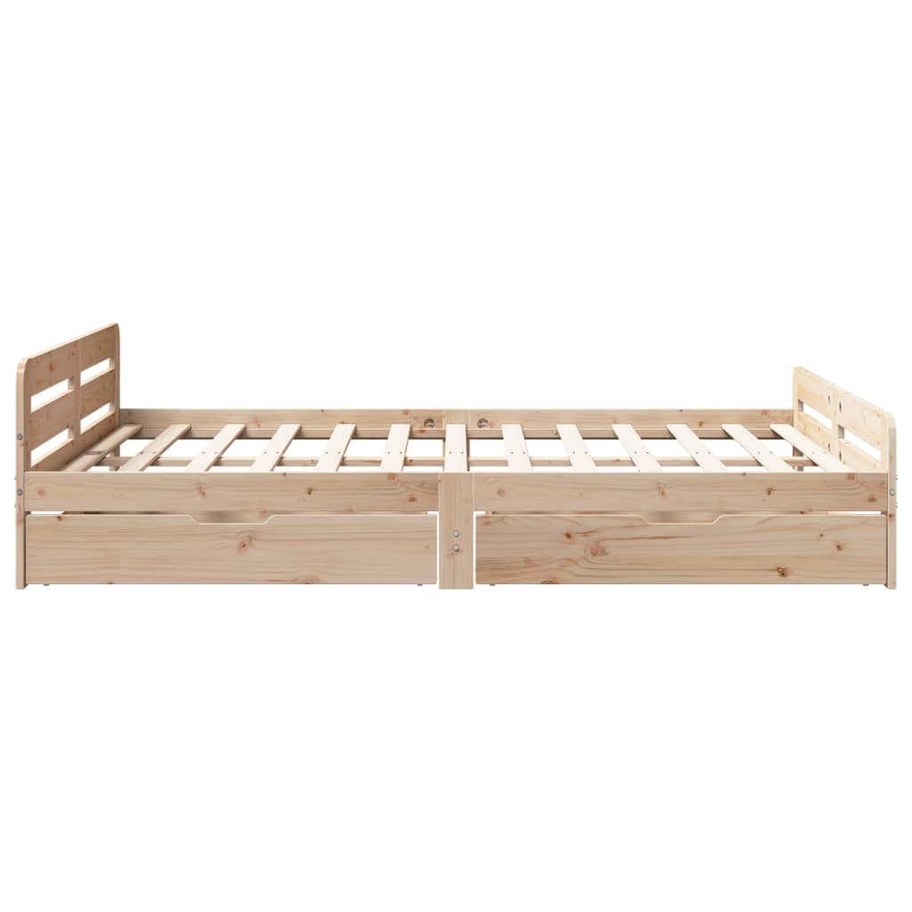 vidaXL Letto senza Materasso 140x190 cm in Legno Massello di Pino