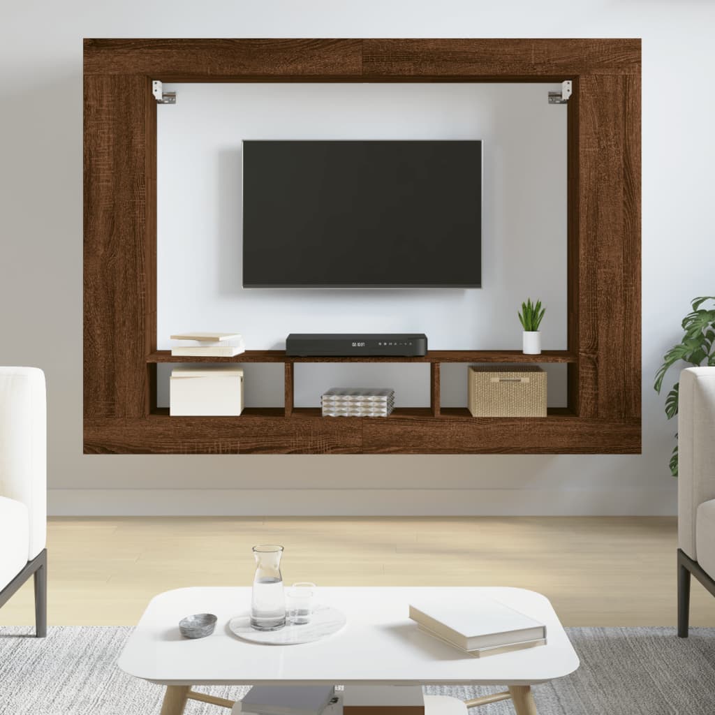 vidaXL Mobile Porta TV Rovere Marrone 152x22x113 cm Legno Multistrato