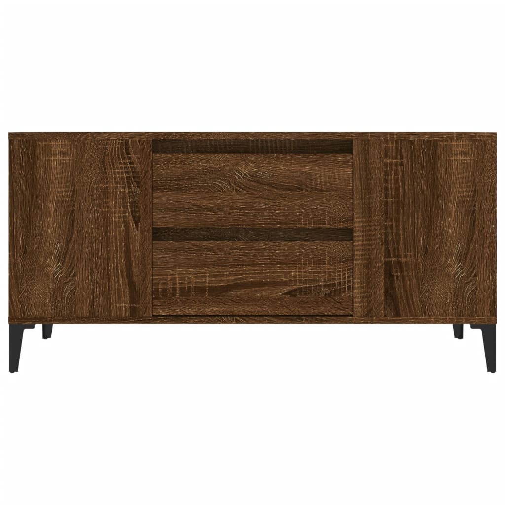 vidaXL Mobile Porta TV Rovere Marrone 102x44,5x50 cm Legno Multistrato