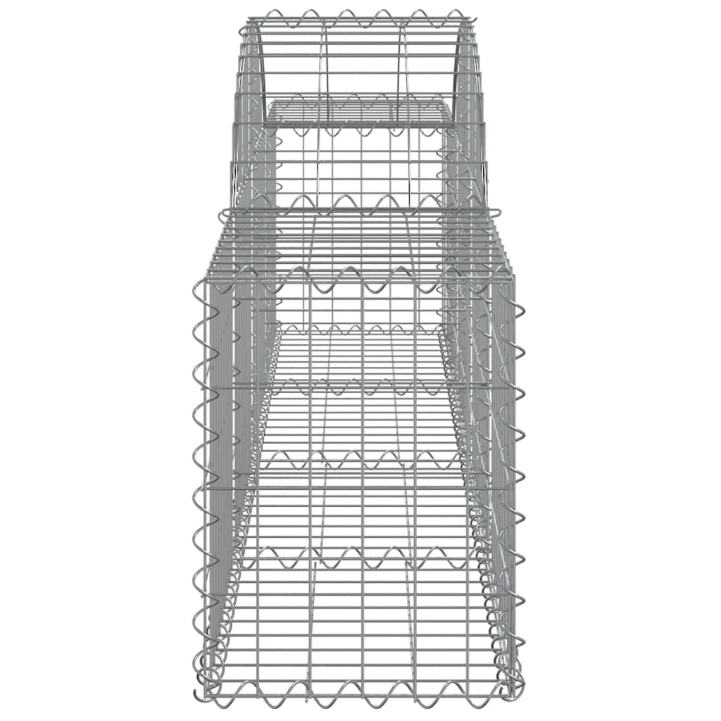 vidaXL Cesti Gabbioni ad Arco 12 pz 200x30x40/60 cm Ferro Zincato