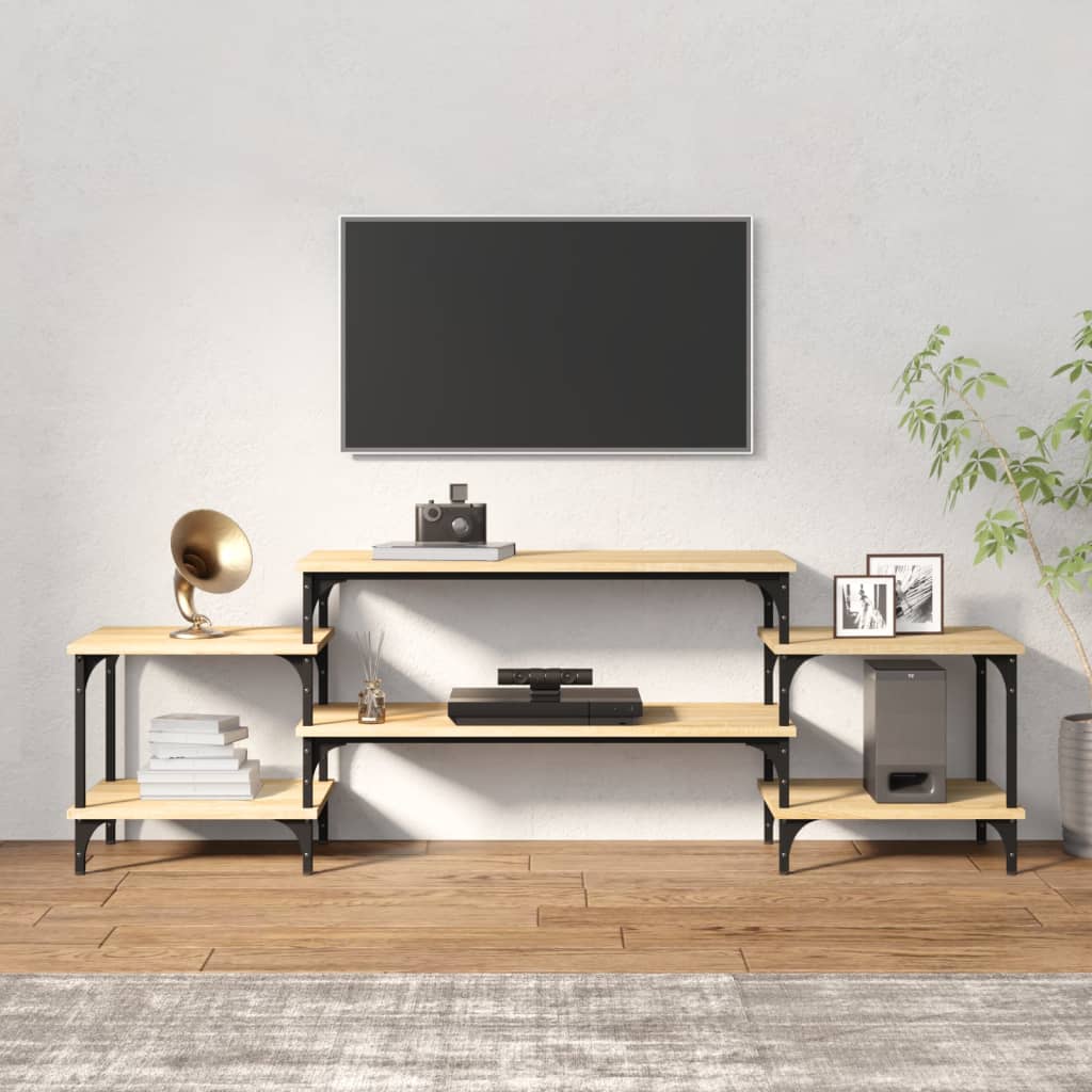 vidaXL Mobile Porta TV Rovere Sonoma 157x35x52 cm in Legno Multistrato