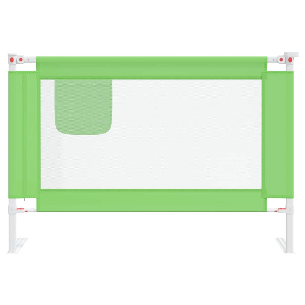 vidaXL Sponda Letto di Sicurezza per Bambini Verde 100x25cm in Tessuto