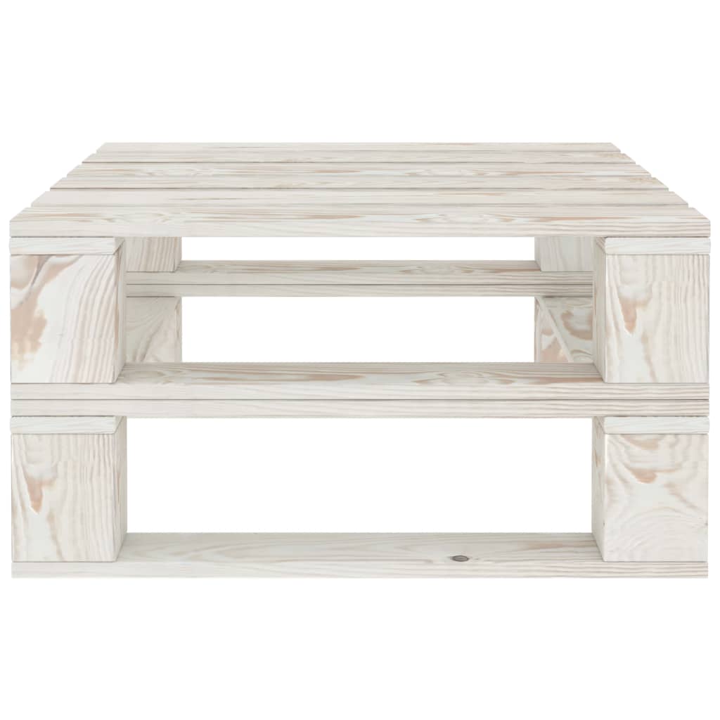 vidaXL Set Salotto da Giardino 6 pz Pallet in Legno Bianco