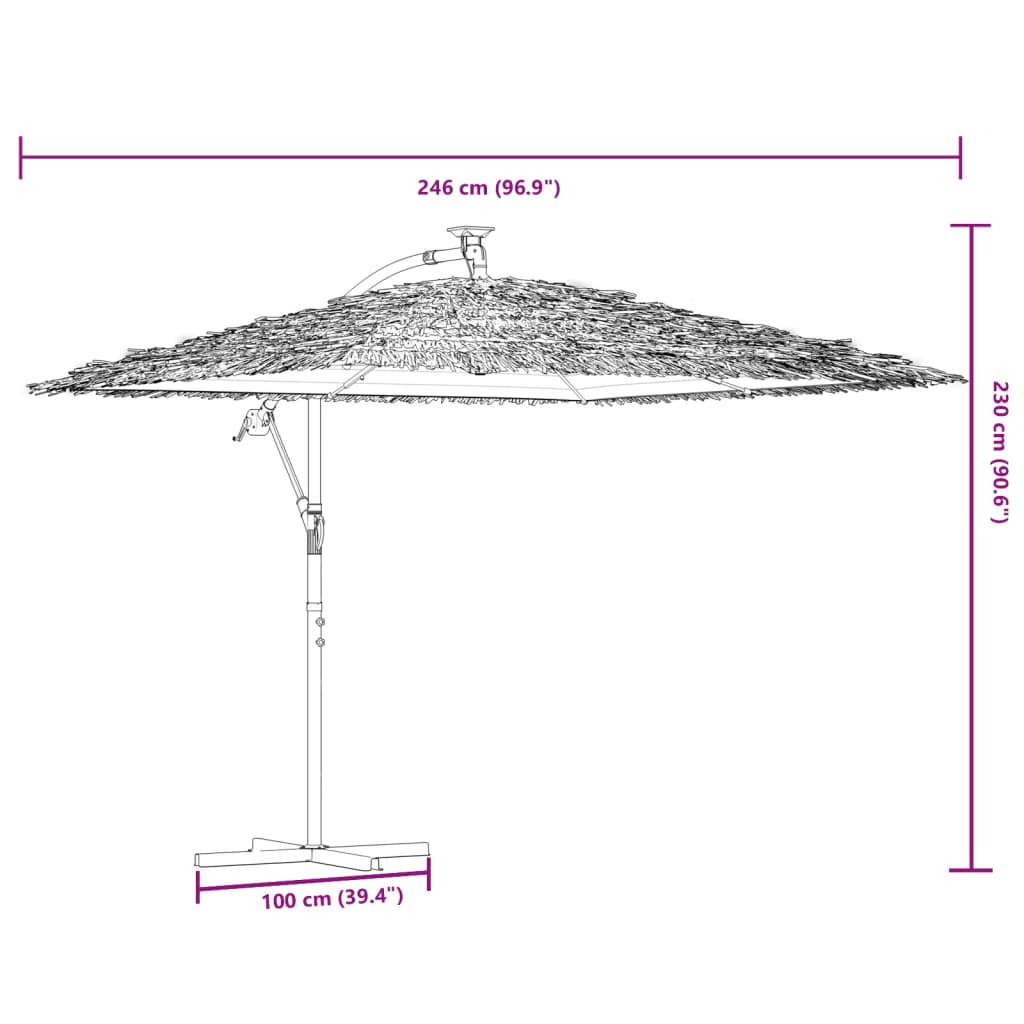 vidaXL Ombrellone Giardino con Palo in Acciaio Blu 246x246x230 cm