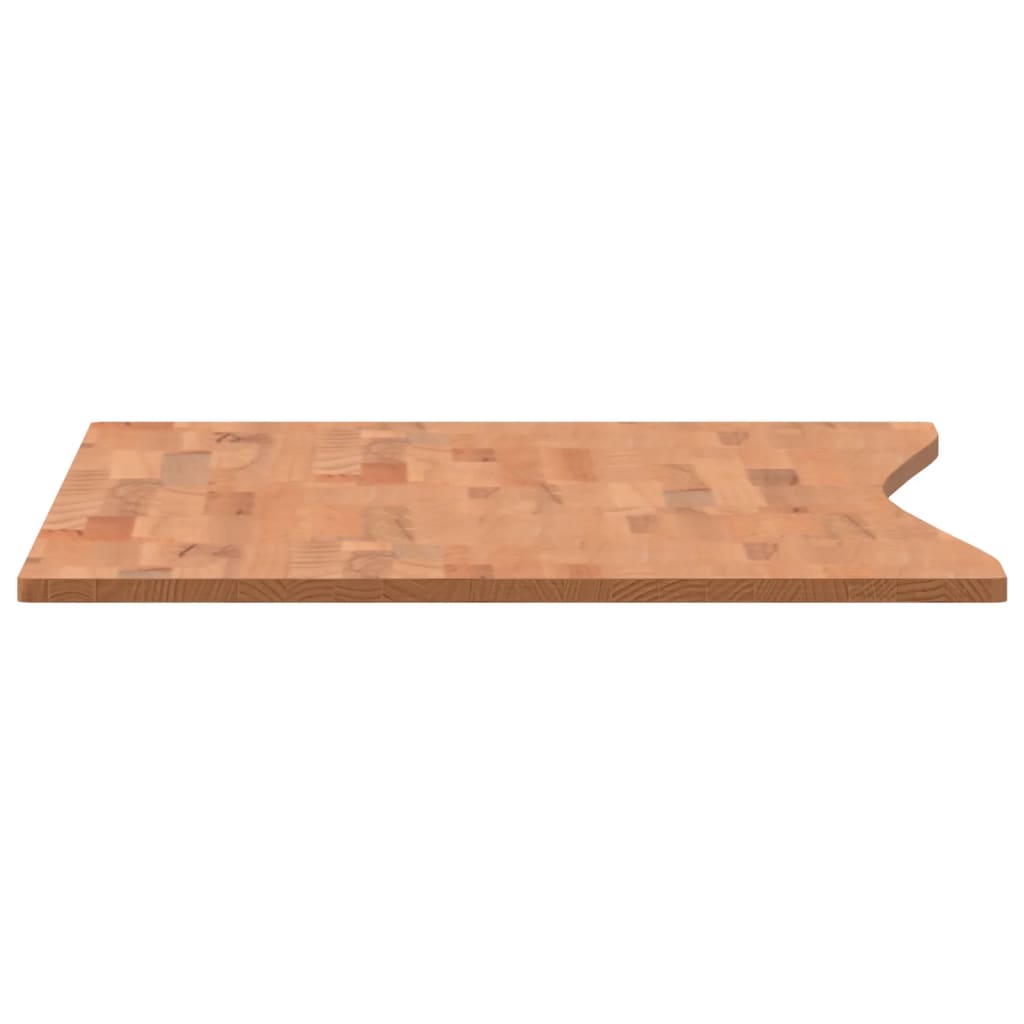 vidaXL Piano per Scrivania 110x(55-60)x1,5 cm Legno Massello di Faggio