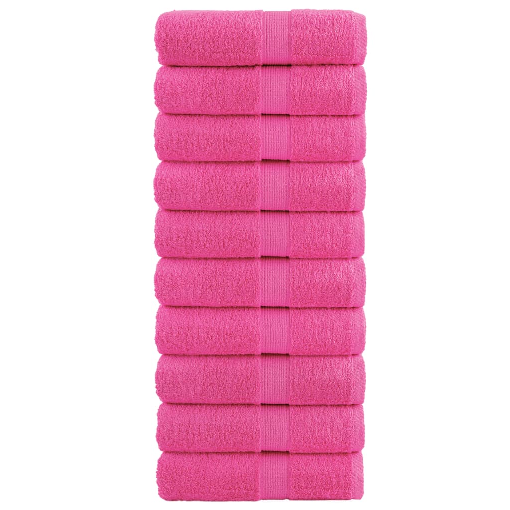 vidaXL Asciugamani per Ospiti SOLUND 10 pz Rosa 30x50 cm 600 g/m²