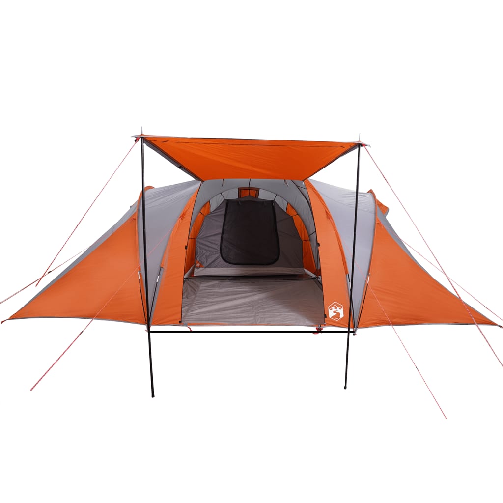 vidaXL Tenda da Campeggio a Cupola 6 Persone Grigio e Arancione