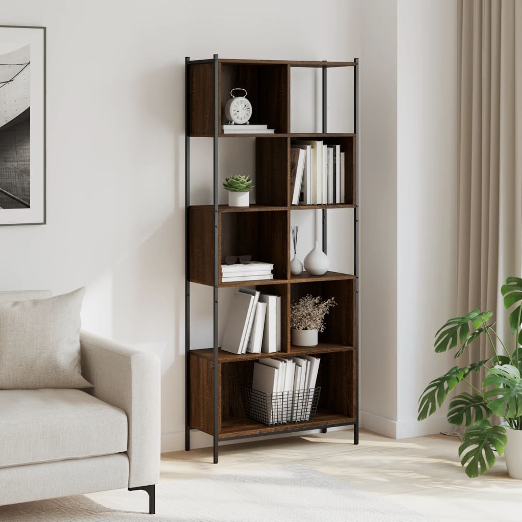 vidaXL Libreria Rovere Marrone 72x28x172 cm in Legno Multistrato