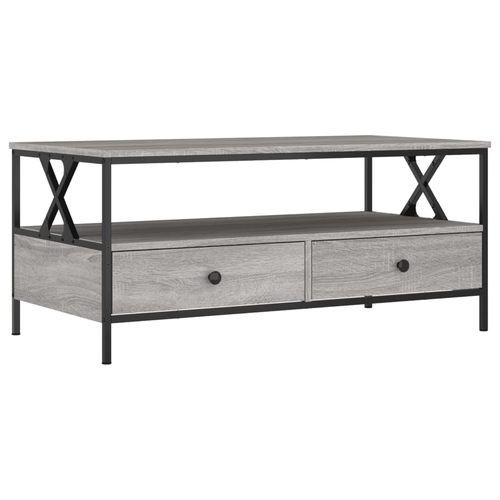 vidaXL Tavolino da Salotto Grigio Sonoma 100x51x45cm Legno Multistrato